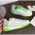 Chanel Multicolor Calfskin Leather Sneaker White/Green 2020 Collection AQ03828