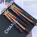 Chanel Multicolor Crystal Tassel Earrings Gold/Yellow/Blue 2019 Collection AQ01676