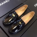 Chanel Patent Calfskin Flat Loafers G35110 Black 2020 Collection AQ01728