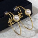 Chanel Pearl CC Hoop Earrings AB3189 2019 Collection AQ01329