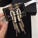 Chanel Pearl Chain Tassel Earrings AB2812 2019 Collection AQ01674