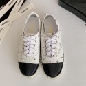 Chanel Pearl Fabric Sneakers White 2020 Collection AQ04116
