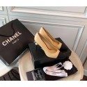 Chanel Pearl Heel 8.5cm Pumps G31983 Apricot 2019 AQ02087