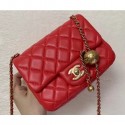 Chanel Pearl on Chain Classic Flap Bag AS1786 Red 2020 AQ01778