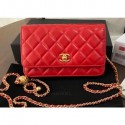 Chanel Pearl Wallet on Chain WOC Bag AP1450 Red 2020 AQ01544