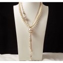 Chanel Pearl Y Necklace White/Silver/Gold 2019 Collection AQ00861