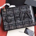 Chanel PVC and Tweed Large Pouch AP0360 Black 2019 Collection AQ02881