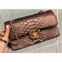 Chanel Python Classic Flap Medium Bag A1112 24 AQ02304