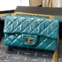 Chanel Quilted Aged Calfskin Small 2.55 Flap Bag A37586 Blue 02 2019 Collection AQ02022