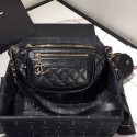 Chanel Quilted Aged Calfskin Waist Bag/Belt Bag and Coin Purse AS1077 Black 2019 Collection AQ01818