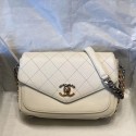 Chanel Quilted Calfskin Flap Bag AS0413 White 2019 Collection AQ01248