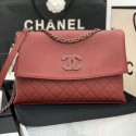 Chanel Quilted Calfskin Triple Flap Bag A8095# Red 2020 Collection AQ03444