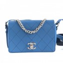 Chanel Quilted Flap Bag AS0574 Blue 2019 Collection AQ00764