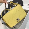 Chanel Quilted Flap Bag AS0574 Yellow 2019 Collection AQ00560