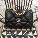 Chanel Quilted Goatskin 19 Large Flap Bag AS1161 Black 2019 Collection AQ01945