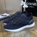 Chanel Quilted Knit Fabric Sneakers G35549 Black 2020 Collection AQ03077