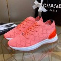 Chanel Quilted Knit Fabric Sneakers G35549 Orange 2020 Collection AQ01919