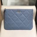 Chanel Quilted Lambskin 19 Pouch A86088 Blue 2019 Collection AQ00619