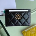 Chanel Quilted Lambskin Chain CC Card Holder AP0731 Black 2019 Collection AQ03059