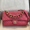 Chanel Quilted Lambskin Large Flap Bag with Resin Chain AS1354 Pink 2019 Collection AQ00943