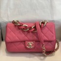 Chanel Quilted Lambskin Medium Flap Bag with Resin Chain AS1353 Pink 2019 Collection AQ01330