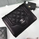 Chanel Quilted Lambskin Small Wallet Black 02 2019 Collection AQ00584