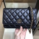 Chanel Quilted Lambskin Wallet on Chain WOC AP0724 Black 2019 Collection AQ04121