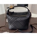 Chanel Quilted Large Hobo Clutch Bag AS1747 Black 2020 AQ03845