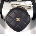 Chanel Quilted Leather Square Chain Shoulder Bag AS1780 Black 2020 Collection AQ03788