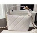 Chanel Quilted Small Hobo Clutch Bag AS1745 White 2020 AQ00979