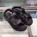 Chanel Quilted Strap Flat Sandals G3445 Black 2020 Collection AQ00766