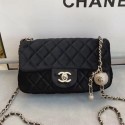 Chanel Quilted Velvet Flap Bag with Crystal Ball AS1787 Black 2020 Collection AQ03926