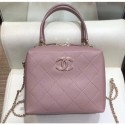 Chanel Quilting Calfskin Mini Bowling Bag AS0351 Pink 2019 AQ02745