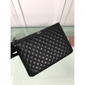 Chanel Quiltted Lambskin Large Boy Pouch A84407 Black/Silver 2019 Collection AQ03070