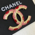 Chanel Resin CC Brooch AB2915 Pink/Red 2019 Collection AQ04288