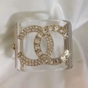 Chanel Resin Crystal CC Cuff Bracelet Gold 2019 Collection AQ01503