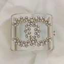 Chanel Resin Double Pearl CC Cuff Bracelet 2019 Collection AQ02435