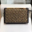 Chanel Satin and Crystal Evening Clutch AS0705 Gold/Black 2019 Collection AQ03463