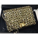 Chanel Sequins Wallet On Chain WOC Bag Black/Gold 2019 AQ01371