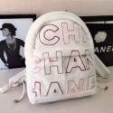 Chanel Shearling Lambskin Backpack AS1025 White 2019 Collection AQ02874