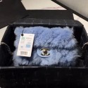 Chanel Shearling Lambskin Small Flap Bag AS1199 Blue 02 2019 Collection AQ03796