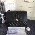 Chanel Sheepskin Leather & Gold-Tone Metal A91869 Black AQ03358