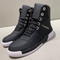 Chanel Silky Smooth Calfskin High-Top Sneakers G35079 Black 2019 Collection AQ04265