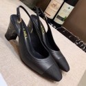 Chanel Slingback Mid-Heel Pumps Black 2019 Collection AQ02952