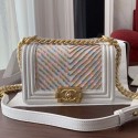 Chanel Small Boy Chanel Handbag A67085 White 2019 Collection AQ02949