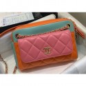 Chanel Small Camera Case Bag AS1367 Lambskin Pink/Orange/Green 2020 AQ03913