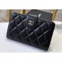 Chanel Small Wallet 48667 Lambskin Black AQ00509