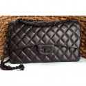 Chanel So Black Jumbo/Large Classic Flap Bag 1113 in Lambskin AQ03658