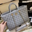 chanel spring 2019 calfskin tote gray AQ03238