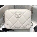 Chanel Square Leather Mini Box Bag Matte Hardware AP1132 White 2020 AQ02483